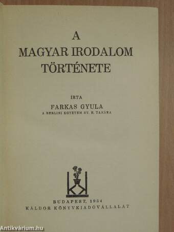 A magyar irodalom története