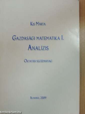 Gazdasági matematika I.