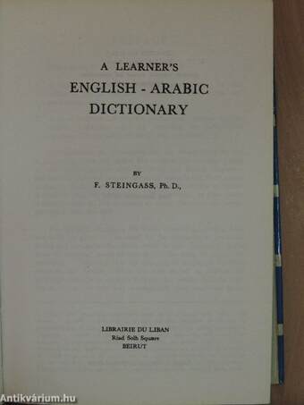 A Learner's English-Arabic Dictionary