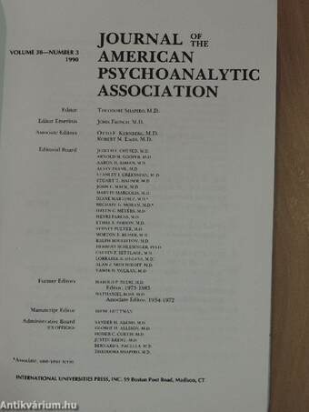 Journal of the American Psychoanalytic Association 1990/3.