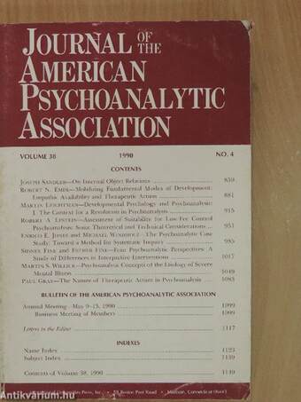 Journal of the American Psychoanalytic Association 1990/4.