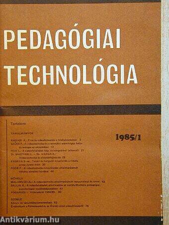 Pedagógiai Technológia 1985/1.