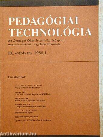 Pedagógiai Technológia 1988/1.
