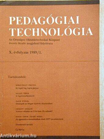 Pedagógiai Technológia 1989/1.