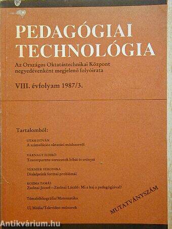 Pedagógiai Technológia 1987/3.