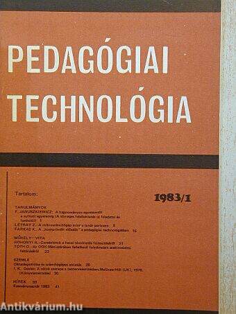 Pedagógiai Technológia 1983/1.