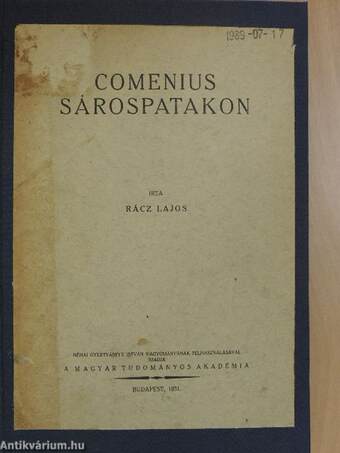 Comenius Sárospatakon