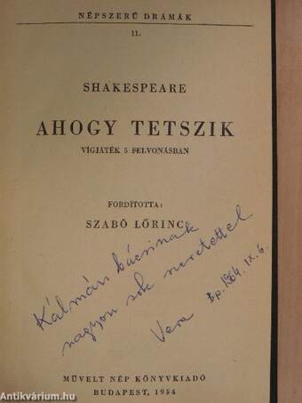 Ahogy tetszik