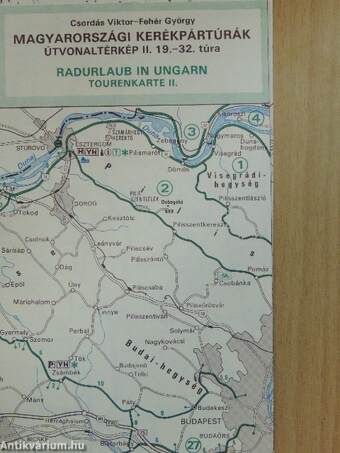 Magyarországi kerékpártúrák útvonaltérkép II. - 19.-32. túra (térkép)