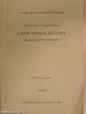 Latin nyelvi jegyzet