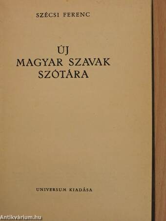 Új magyar szavak szótára