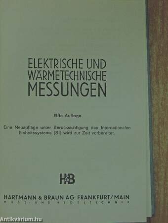 Elektrische und wärmetechnische Messungen