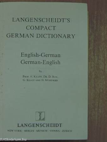 Langenscheidt's Compact German Dictionary