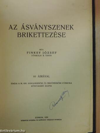 Az ásványszenek brikettezése