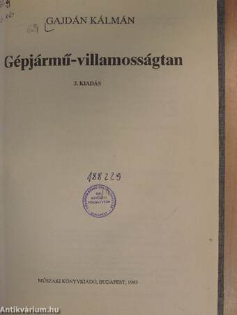 Gépjármű-villamosságtan