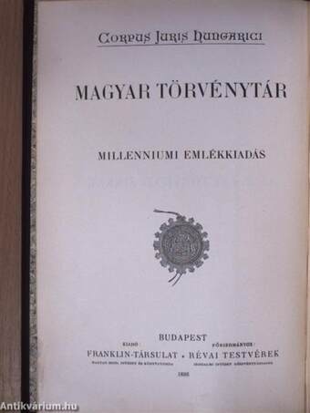 1897. évi törvényczikkek