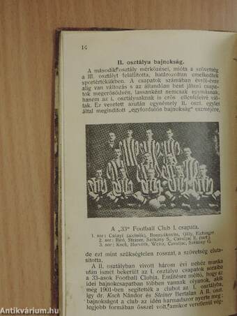 Magyar football évkönyv 1910/11. évre