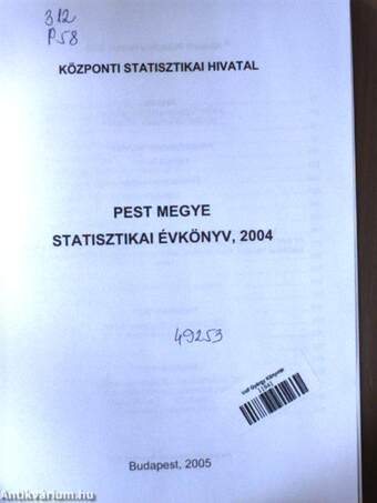 Pest megye statisztikai évkönyv, 2004