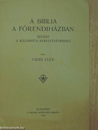 A Biblia a főrendiházban