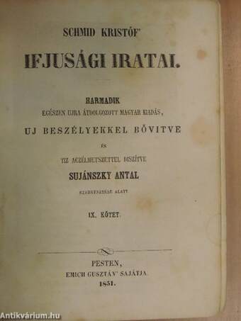 Schmid Kristóf ifjusági iratai IX-X.