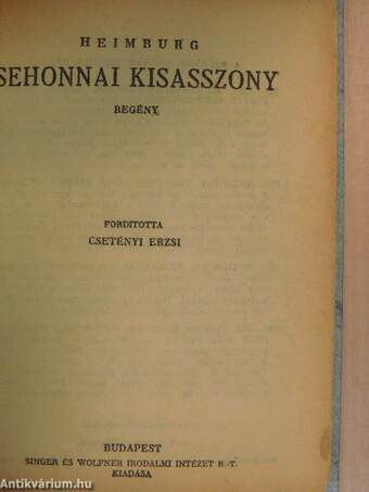 Sehonnai kisasszony