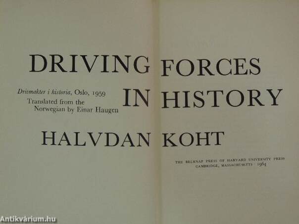 Driving Forces in History