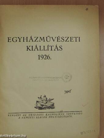 Egyházművészeti kiállítás 1926.