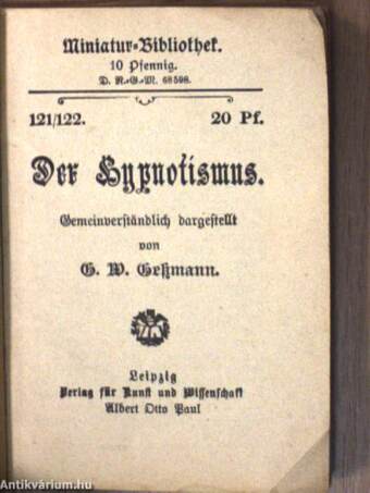 Der Hypnotismus (gótbetűs)