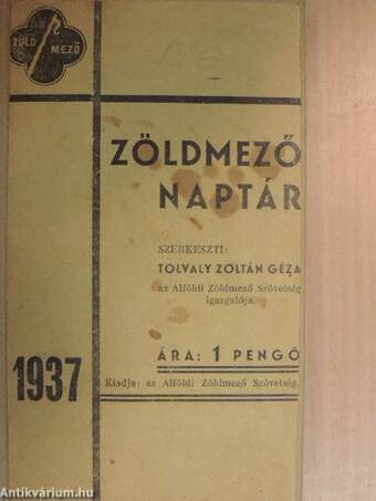 Zöldmező naptár 1937.