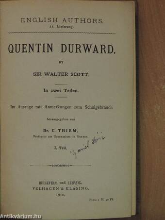 Quentin Durward I-II.