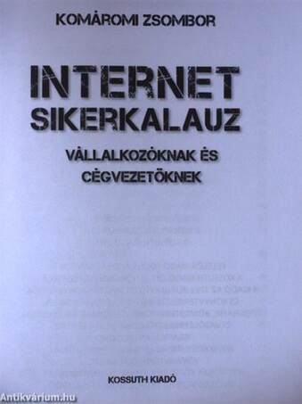 Internet sikerkalauz vállalkozóknak és cégvezetőknek