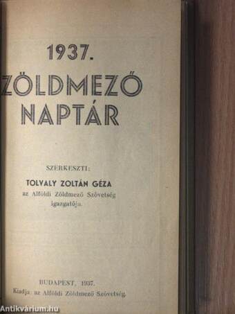 Zöldmező naptár 1937.