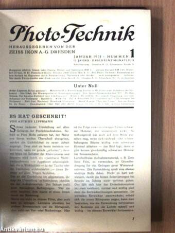 Photo-Technik 1931. januar-dezember