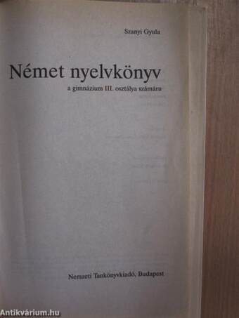 Német nyelvkönyv III.