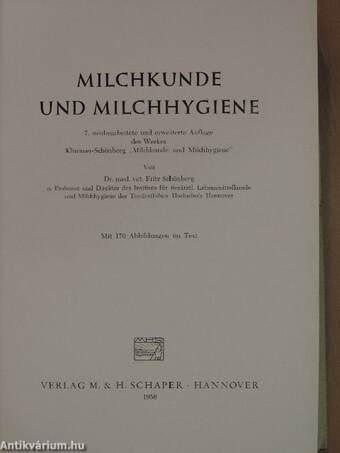 Milchkunde und Milchhygiene