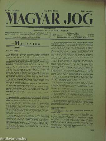 Magyar Jog 1947. október 5.