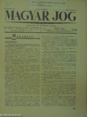 Magyar Jog 1947. október 20.