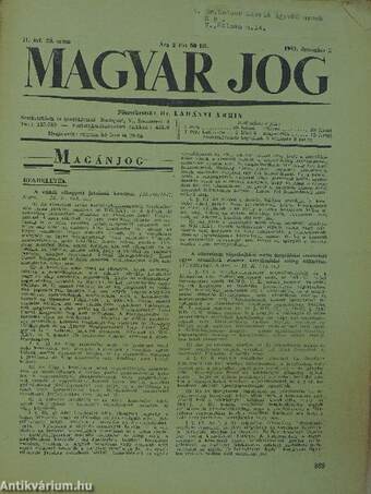 Magyar Jog 1947. december 5.