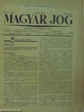 Magyar Jog 1948. január 5.