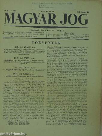 Magyar Jog 1948. január 20.