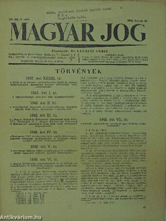 Magyar Jog 1948. február 20.