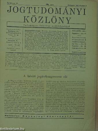 Jogtudományi Közlöny 1949. október 5.