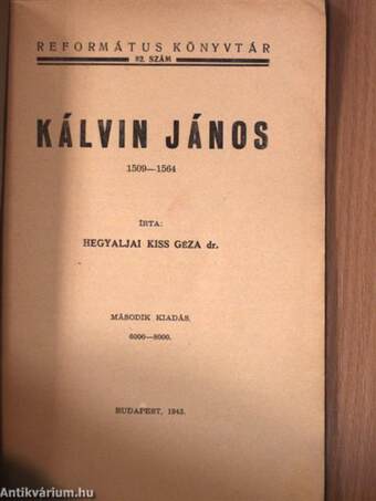 Kálvin János 1509-1564.