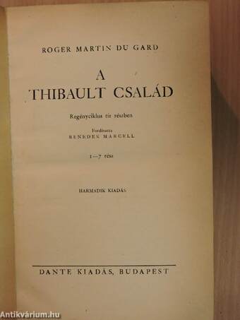 A Thibault család I-III.