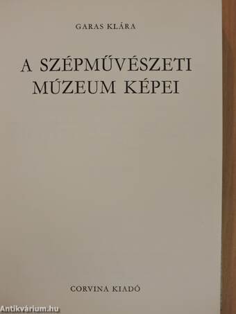 A Szépművészeti Múzeum képei