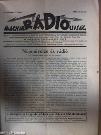 Magyar Rádió Ujság 1929. március 31-ápr. 6.