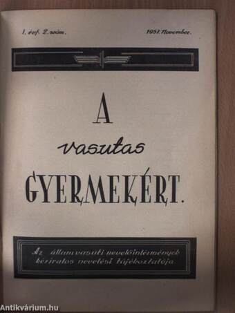 A vasutas gyermekért 1957. november