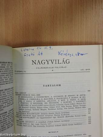 Nagyvilág 1965. január-december I-II.