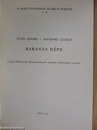 Baranya népe