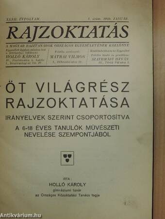 Rajzoktatás 1929. (nem teljes évfolyam)